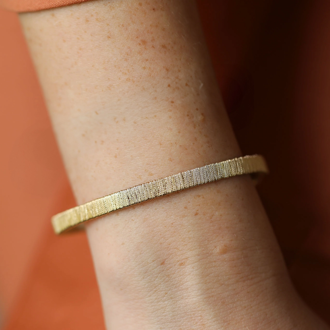 Sarı Altın İtalyan Zımba Bileklik - Nev Jewellery (1)