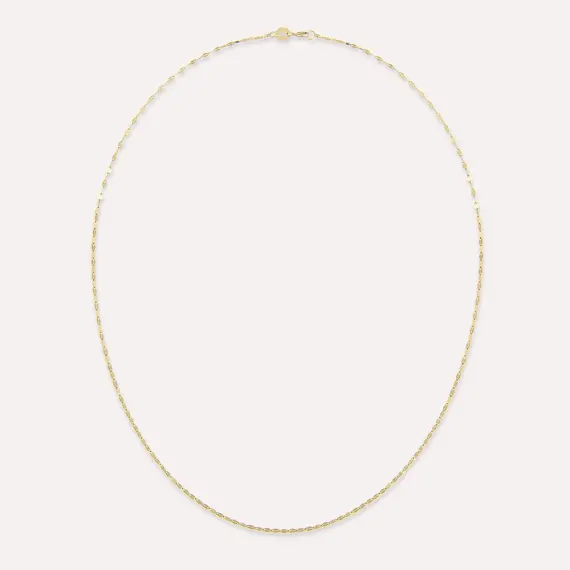 Scaly Yellow Gold Chain - 1