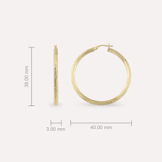 Scion Yellow Gold Hoop Earring - 3