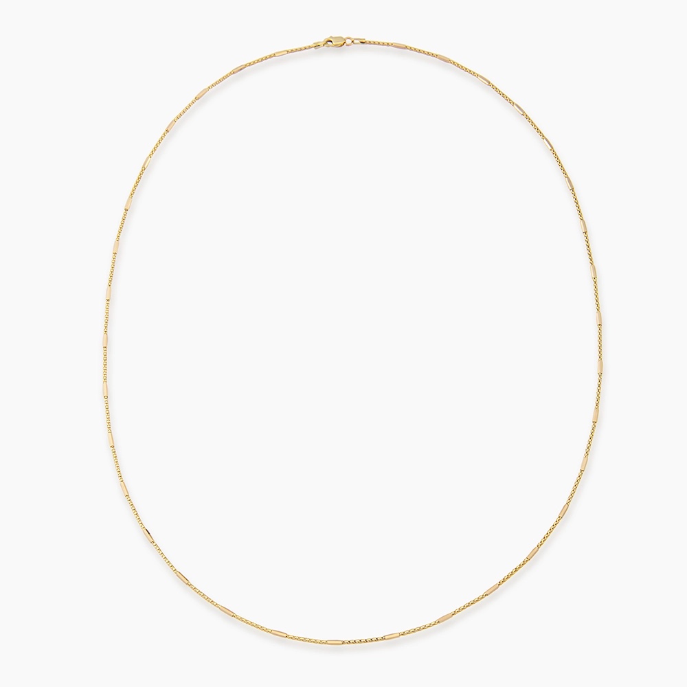 Sculpt Yellow Gold Italian Necklace - 2