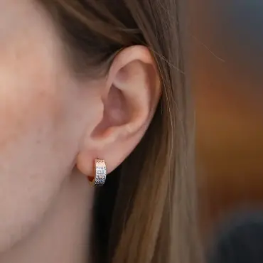 Sean Sarı Altın Halka Küpe - Nev Jewellery (1)