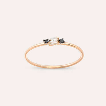 Seed 0.06 CT Siyah Pırlanta Taşlı Yüzük - Nev Jewellery