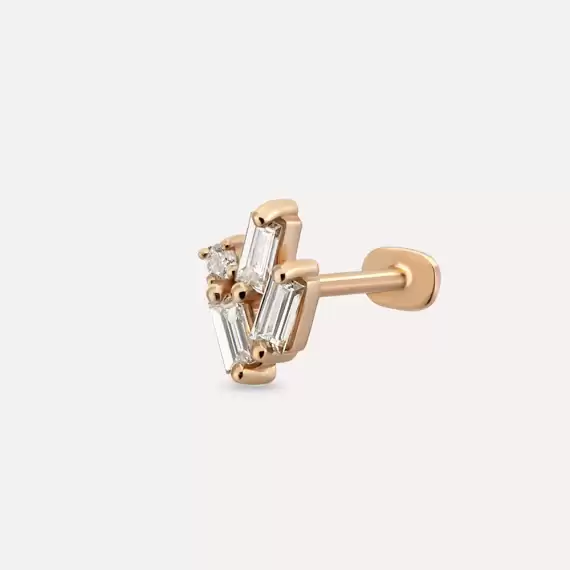 Seed 0.08 CT Diamond Rose Gold Piercing - 1