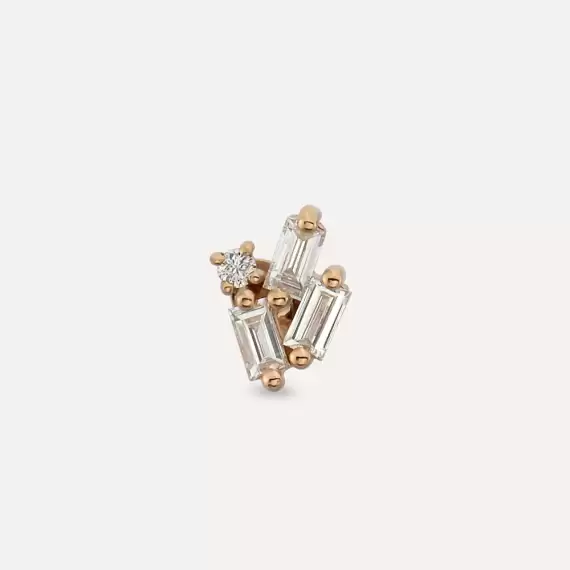 Seed 0.08 CT Diamond Rose Gold Piercing - 3