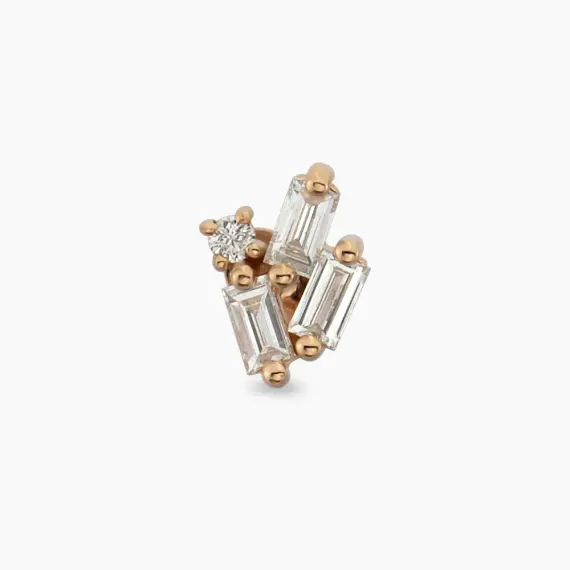 Seed 0.08 CT Diamond Rose Gold Piercing - 3