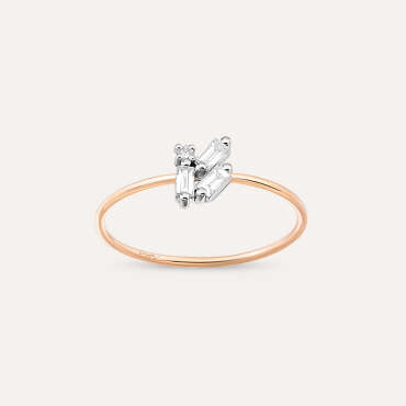 Seed 0.22 CT Baget Pırlanta Taşlı Yüzük - Nev Jewellery