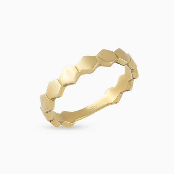 Sella Yellow Gold Ring - 4