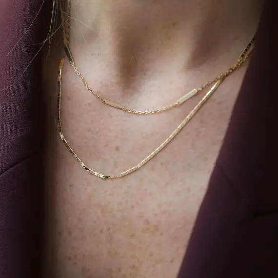 Selt Yellow Gold Chain - 2