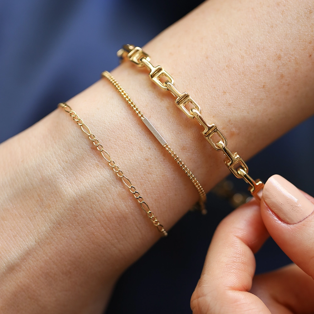 Sera Yellow Gold Italian Bracelet - 3
