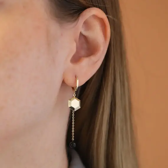 Shaw Yellow Gold Earring - 2
