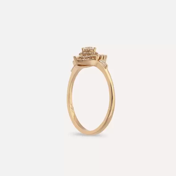 Shay 0.52 CT Trapeze Cut Diamond Rose Gold Ring - 7