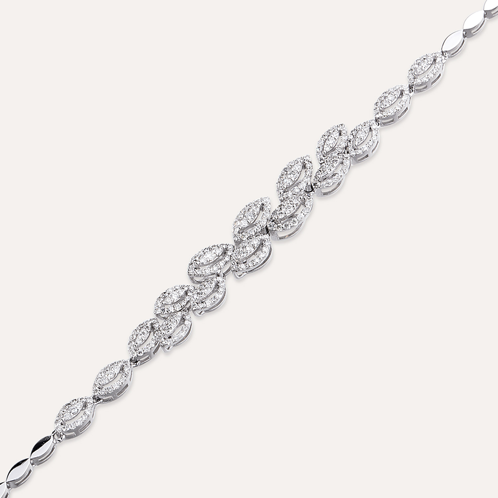 Sheen 1.45 CT Diamond White Gold Bracelet - 5