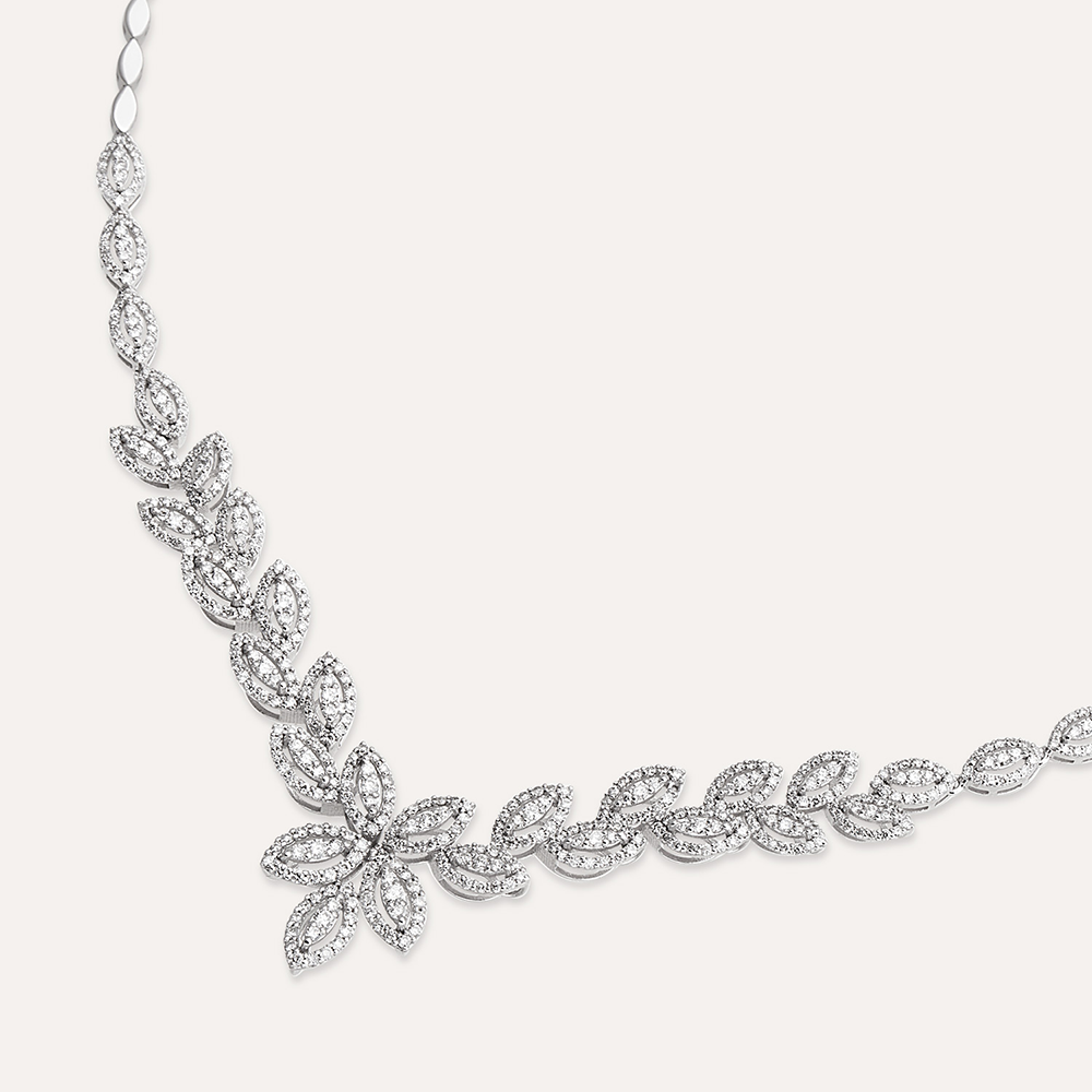 Sheen 2.24 CT Pırlanta Taşlı Beyaz Altın Kolye - 3