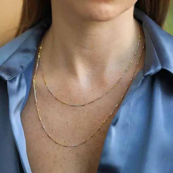 Shuck 3 Color Gold Chain - 4