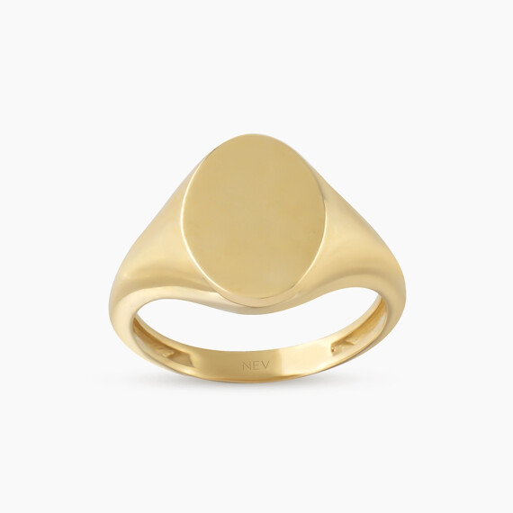 Signum Sarı Altın Yüzük - Nev Jewellery