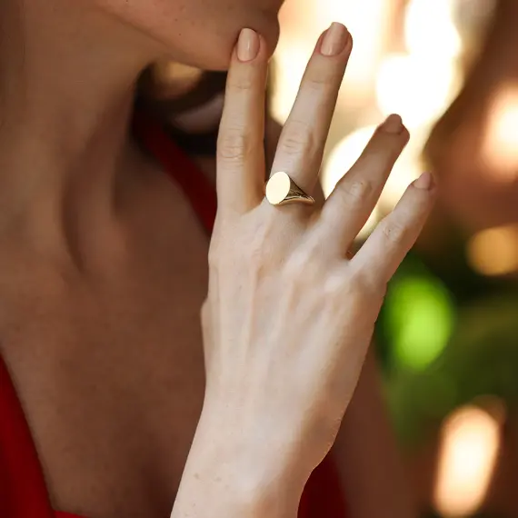 Signum Yellow Gold Ring - 2