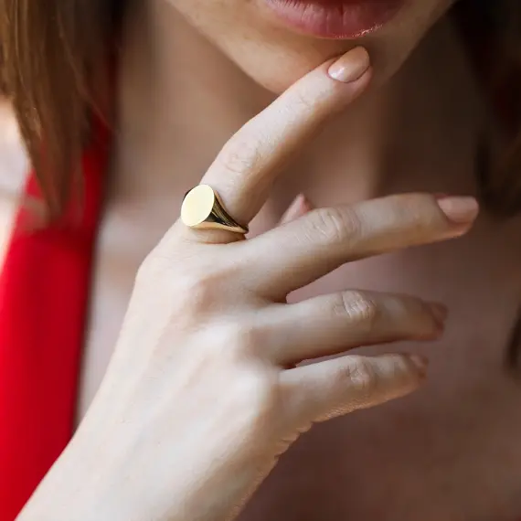 Signum Yellow Gold Ring - 3