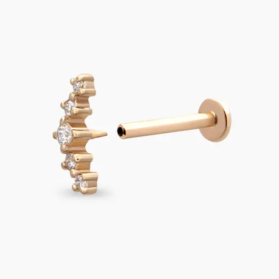 Sky Diamond Rose Gold Piercing - 4