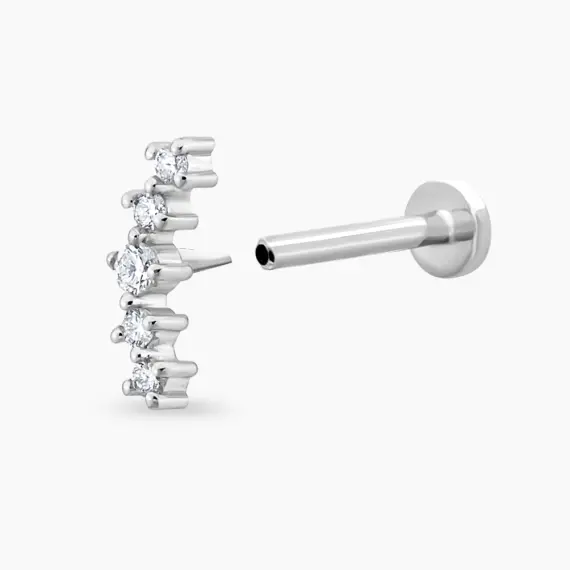 Sky Diamond White Gold Piercing - 4