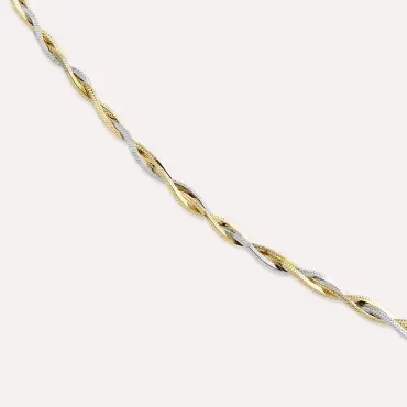Slewy Sarı Altın Kolye - Nev Jewellery (1)