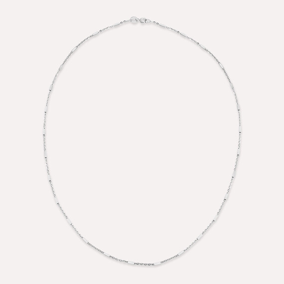 Slinky Beyaz Altın Zincir Kolye - Nev Jewellery