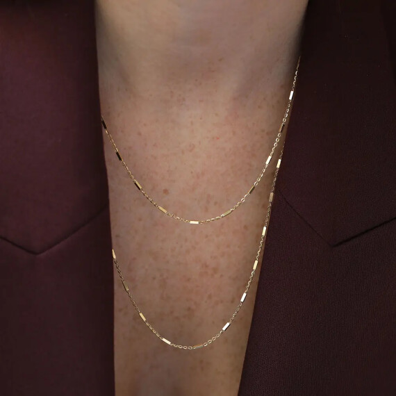 Slinky Sarı Altın Kolye Zinciri - Nev Jewellery