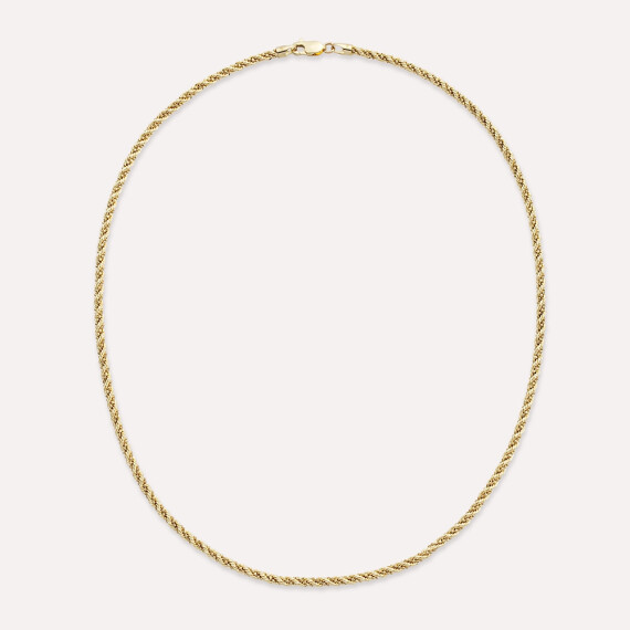 Slue Sarı Altın Kolye - Nev Jewellery