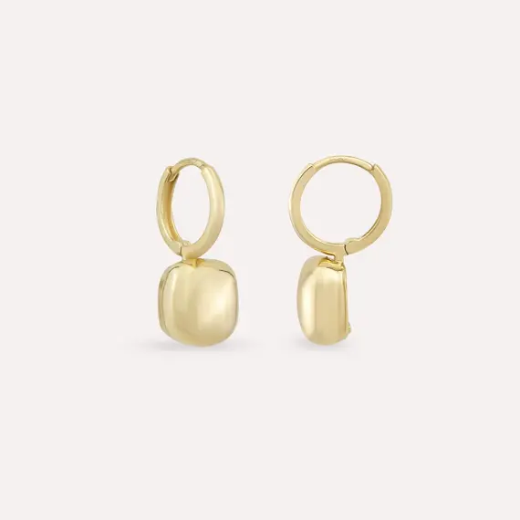 Sneck Yellow Gold Hoop Earring - 1