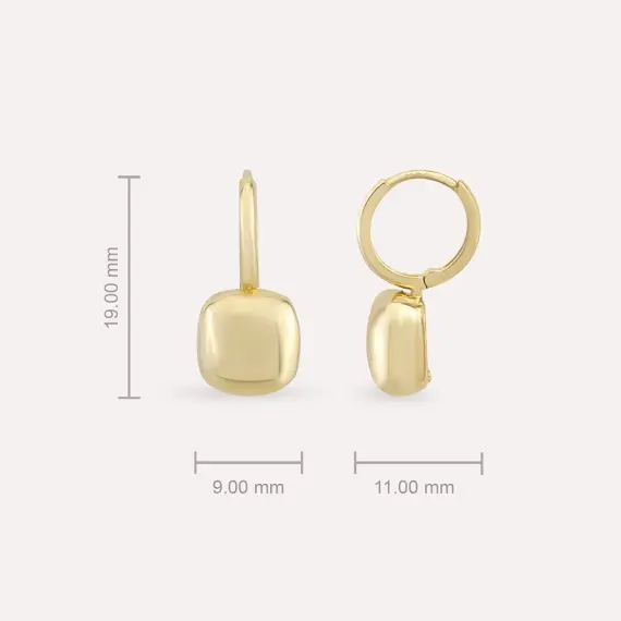 Sneck Yellow Gold Hoop Earring - 2