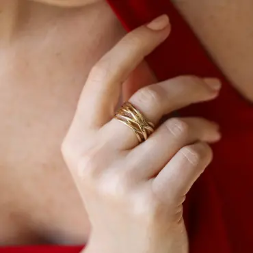 Solaire Sarı Altın Yüzük - Nev Jewellery (1)