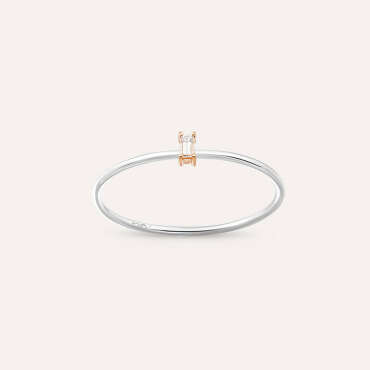 Solid 0.05 CT Baguette Cut Diamond Ring - Nev Jewellery