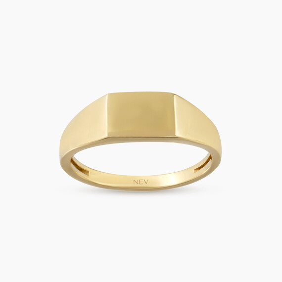Solus Yellow Gold Ring - Nev Jewellery