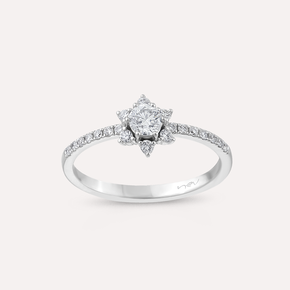 Sonya 0.40 CT Diamond White Gold Ring - Nev Jewellery (1)