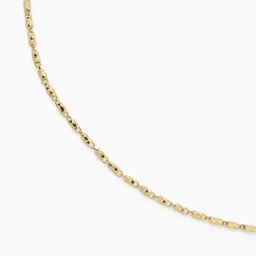 Spark Yellow Gold Italian Necklace - Nev Jewellery (1)