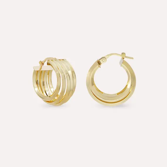Spell Yellow Gold Hoop Earring - 1