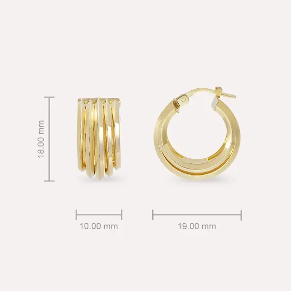 Spell Yellow Gold Hoop Earring - 2