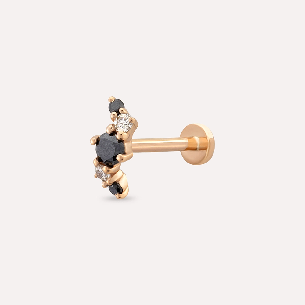 Spes Black Diamond Rose Gold Piercing - 1