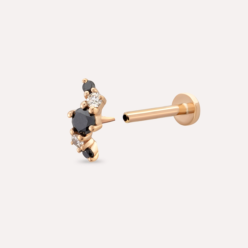 Spes Black Diamond Rose Gold Piercing - 2