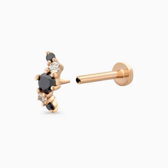 Spes Black Diamond Rose Gold Piercing - 3