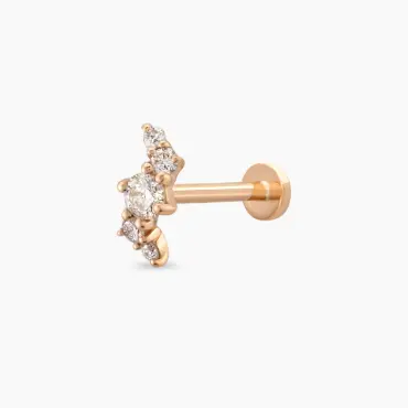 Spes Diamond Rose Gold Piercing - Nev Jewellery (1)