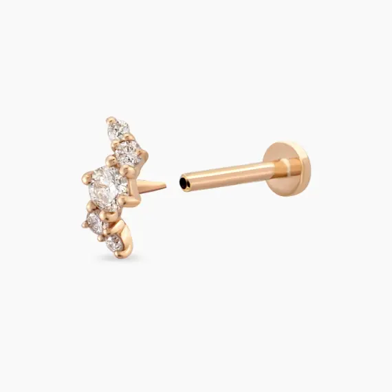 Spes Diamond Rose Gold Piercing - 4