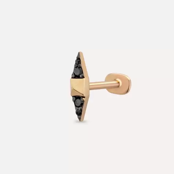 Spike Black Diamond Rose Gold Piercing - 1