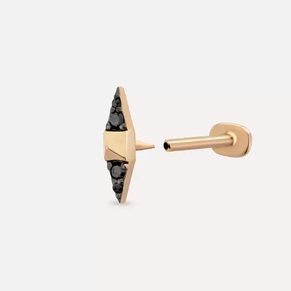 Spike Black Diamond Rose Gold Piercing - 5