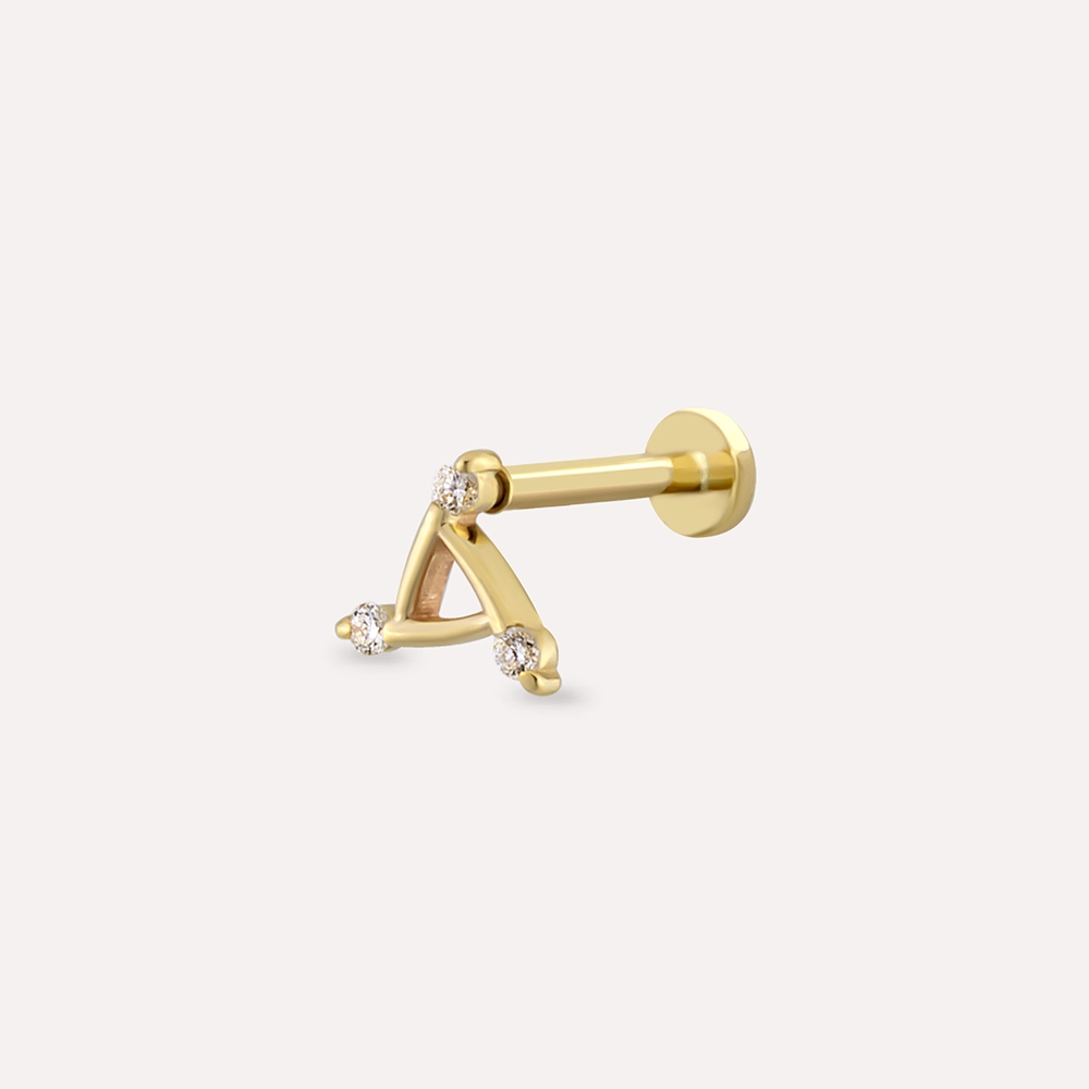 Spiri Diamond Yellow Gold Piercing - 2