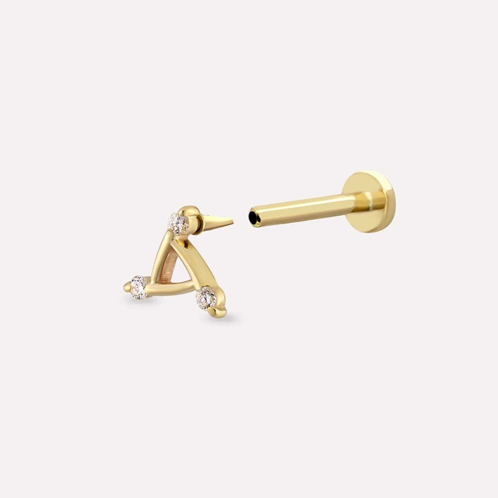 Spiri Diamond Yellow Gold Piercing - 3