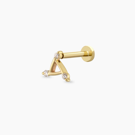 Spiri Diamond Yellow Gold Piercing - Nev Jewellery