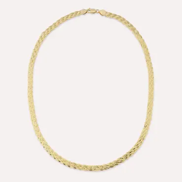 Spiss Sarı Altın Kolye - Nev Jewellery (1)