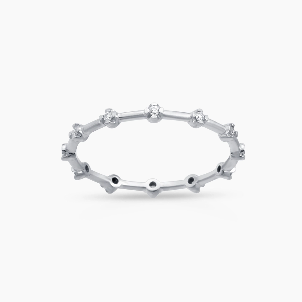 Sprit 0.12 CT Diamond White Gold Ring - 1