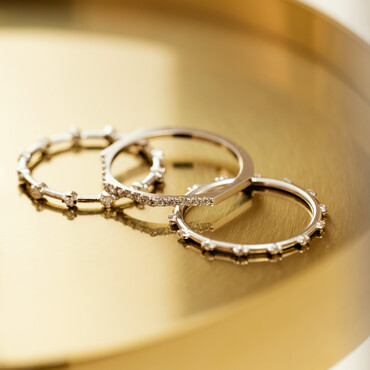 Sprit 0.12 CT Pırlanta Taşlı Beyaz Altın Yüzük - Nev Jewellery (1)