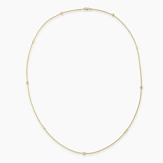 Starlit Yellow Gold Italian Necklace - 1